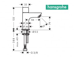 RECAMIOS GRIFO LAVABO UN AGUA LOGIS HANSGROHE